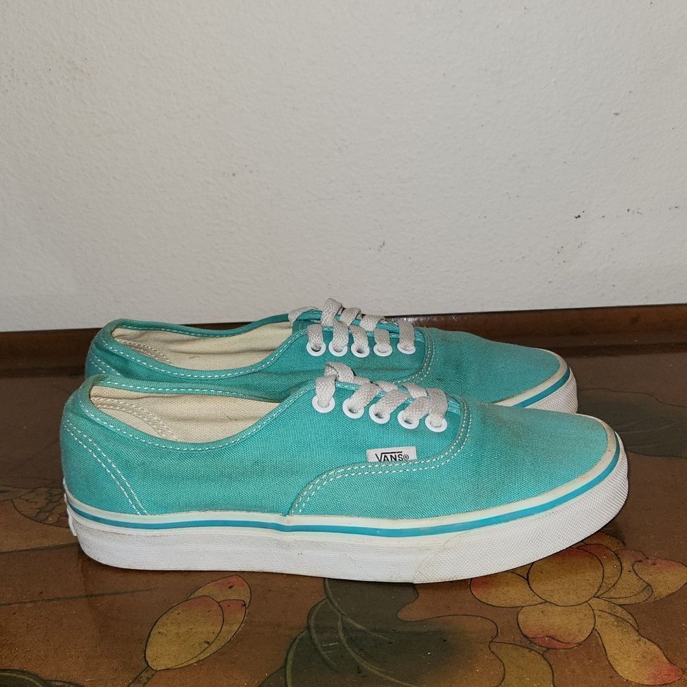 Vans Tourquiose Canvas Shoes Unisex M6.5 W8
